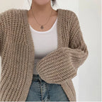 Arden Lantern Sleeve Knit Cardigan