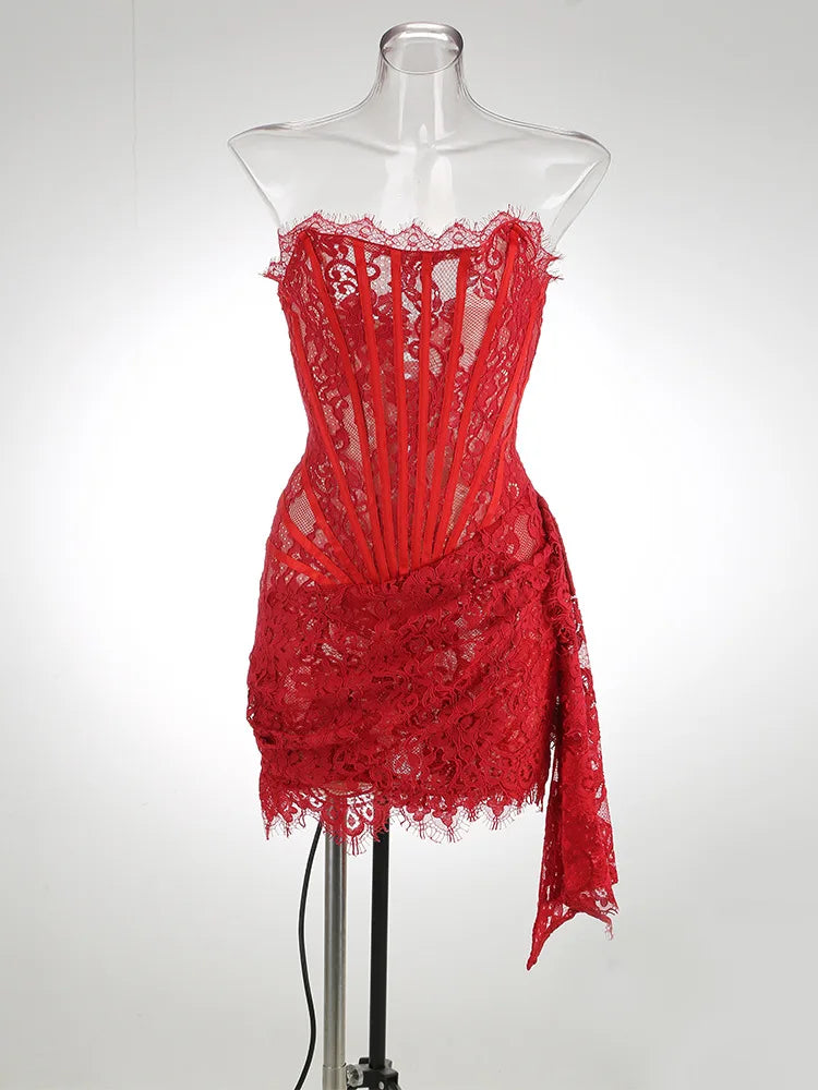 WOLZI Mirelle Lace Corset Mini Dress - product image 17
