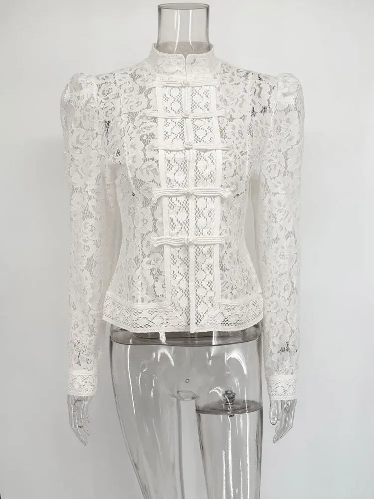 WOLZI Fontaine Lace Blouse White - product image 18