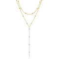 Solara Tassel Layered Necklace in gold by WOLZI