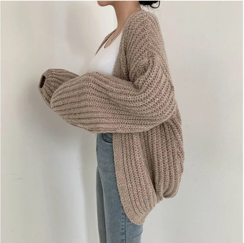 Arden Lantern Sleeve Knit Cardigan
