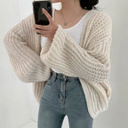 Arden Lantern Sleeve Knit Cardigan
