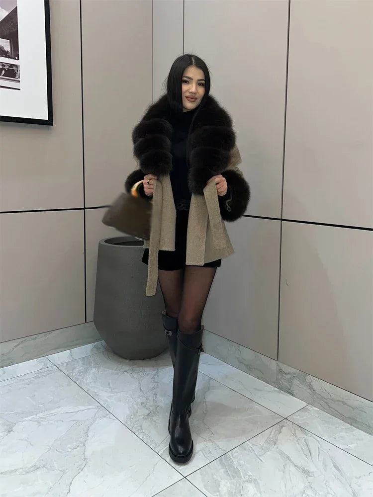 WOLZI Marielle Faux Fur Belted Coat - product image 17