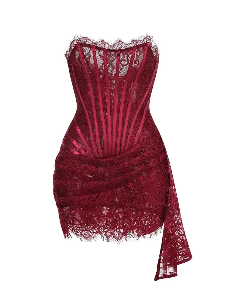 WOLZI Mirelle Lace Corset Mini Dress - product image 41