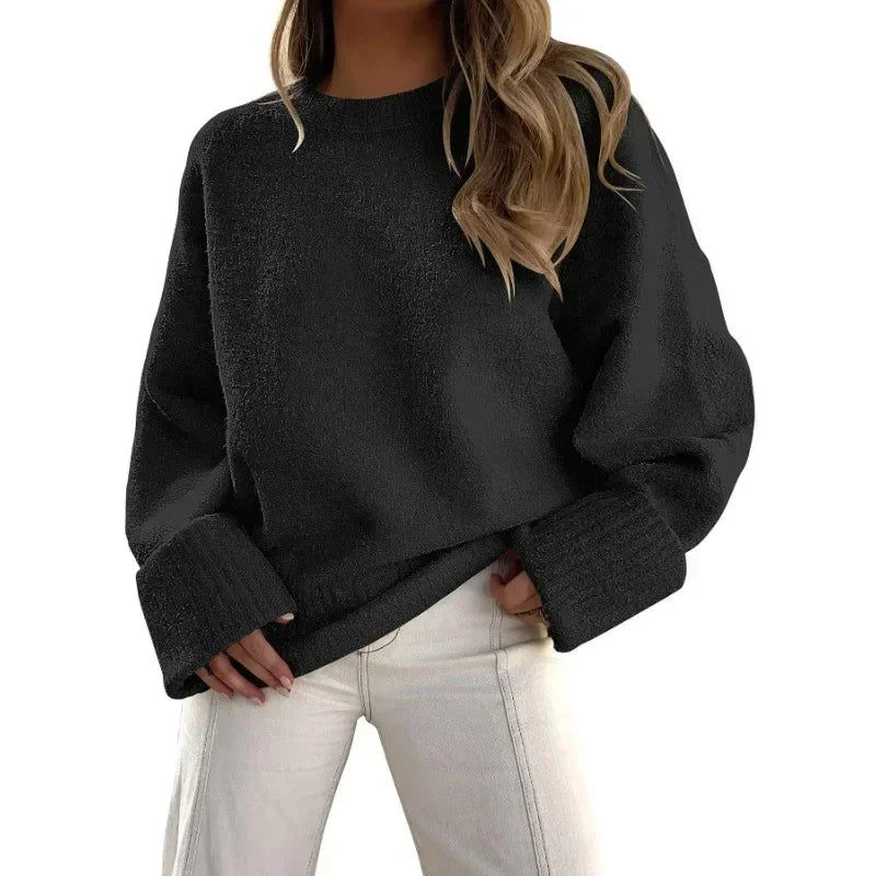 Harper Relaxed Crew Neck Knit Sweater