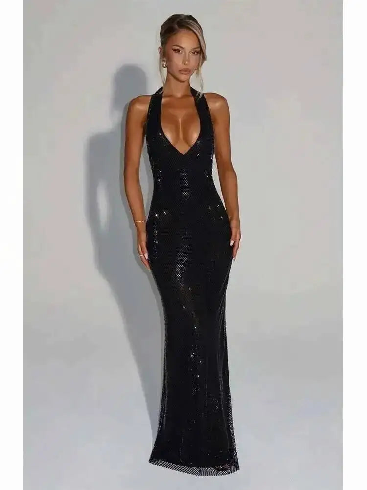 WOLZI Aurelia Sequin Halter Maxi Dress - product image 19