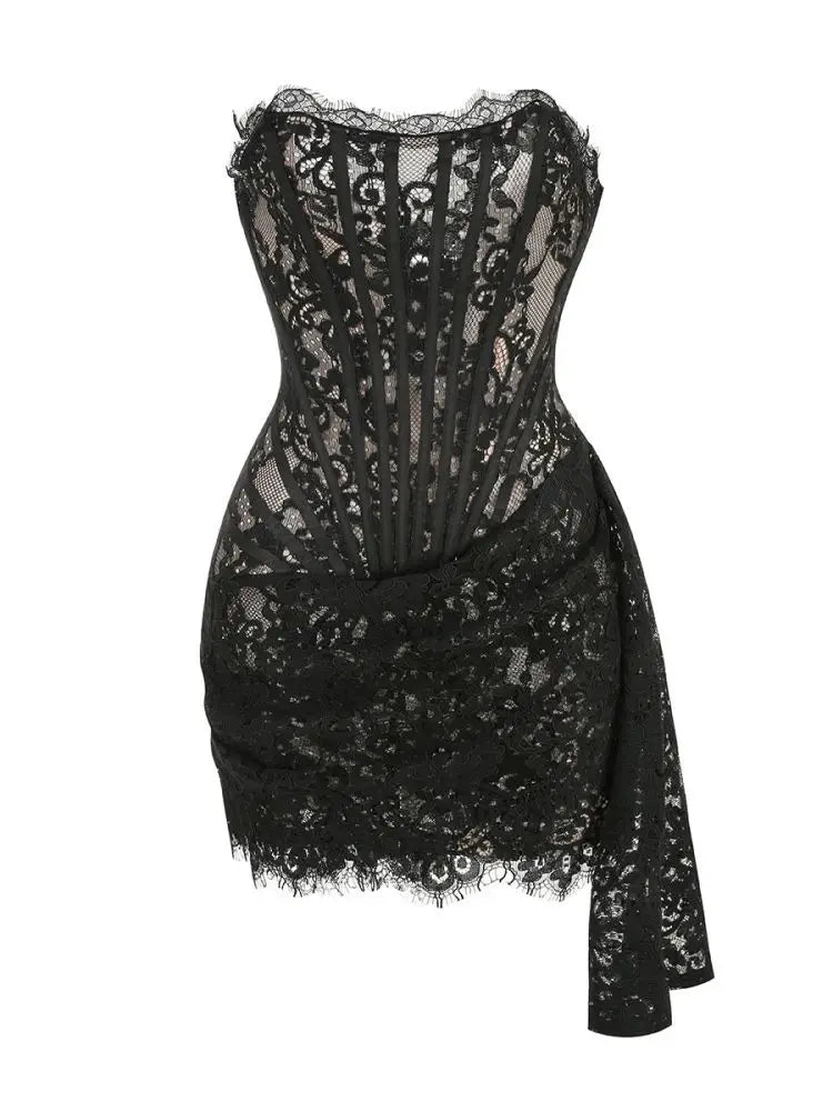WOLZI Seraphine Sheer Lace Mini Dress - product image 27