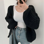 Arden Lantern Sleeve Knit Cardigan