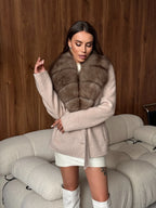 WOLZI Marielle Faux Fur Belted Coat - product image 28