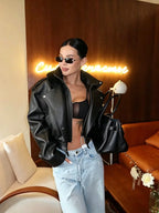 WOLZI Sloane Cropped Faux Leather Jacket - product image 7