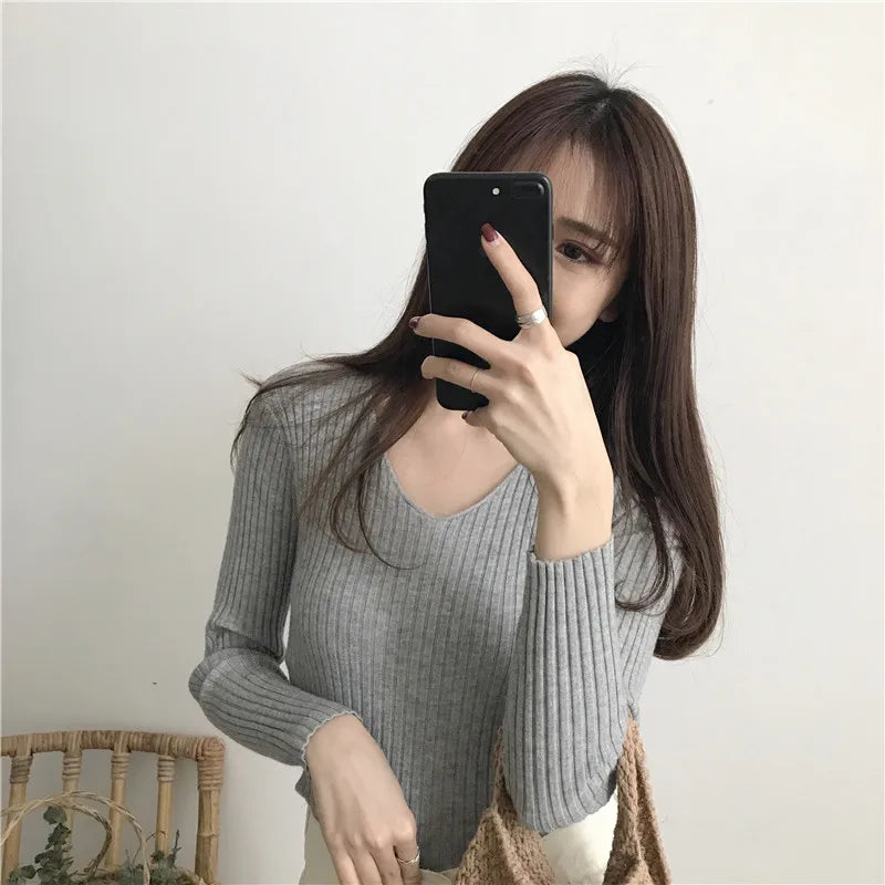 Celine V Neck Knit Sweater