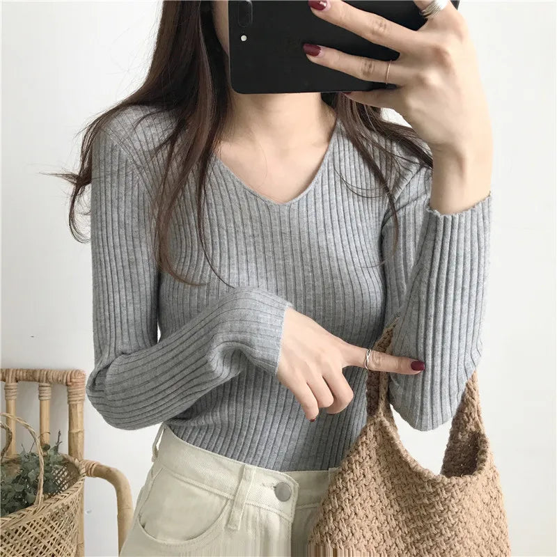 Celine V Neck Knit Sweater