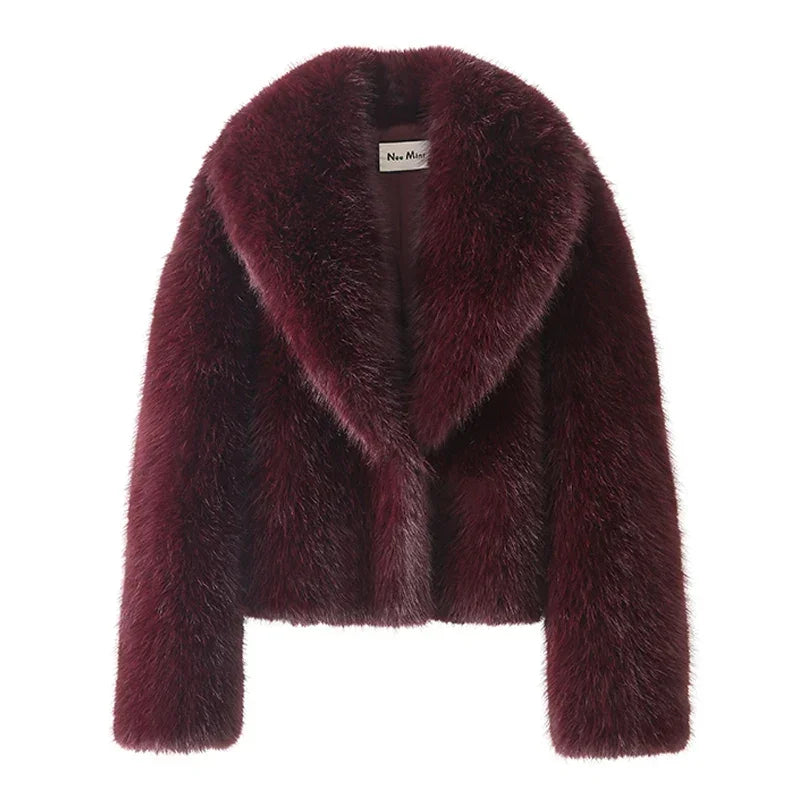 WOLZI Celine Shawl Collar Faux Fur Jacket - product image 14