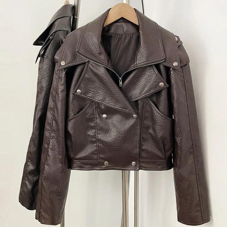 WOLZI Sloane Cropped Faux Leather Jacket - product image 22
