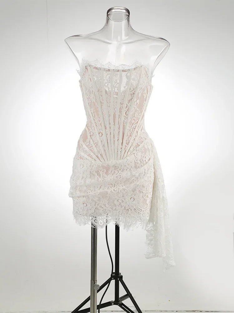 WOLZI Seraphine Sheer Lace Mini Dress - product image 18
