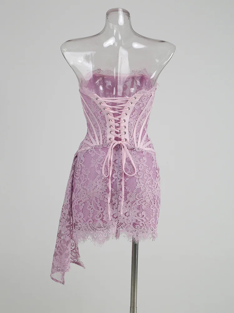 WOLZI Mirelle Lace Corset Mini Dress - product image 14