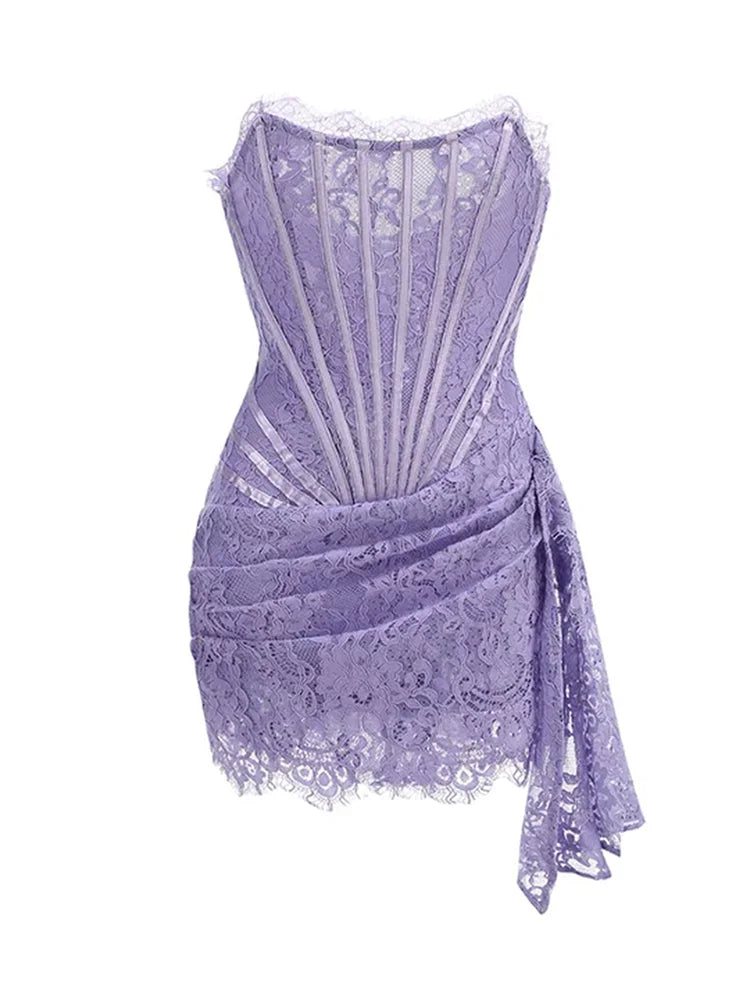 WOLZI Mirelle Lace Corset Mini Dress - product image 36