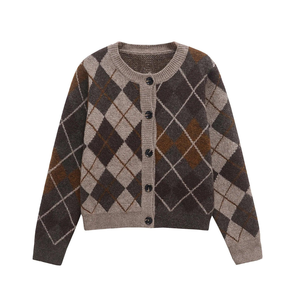 WOLZI Elodie Argyle Knit Cardigan - product image 1