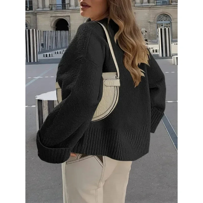 Harper Relaxed Crew Neck Knit Sweater