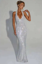 WOLZI Aurelia Sequin Halter Maxi Dress - product image 8