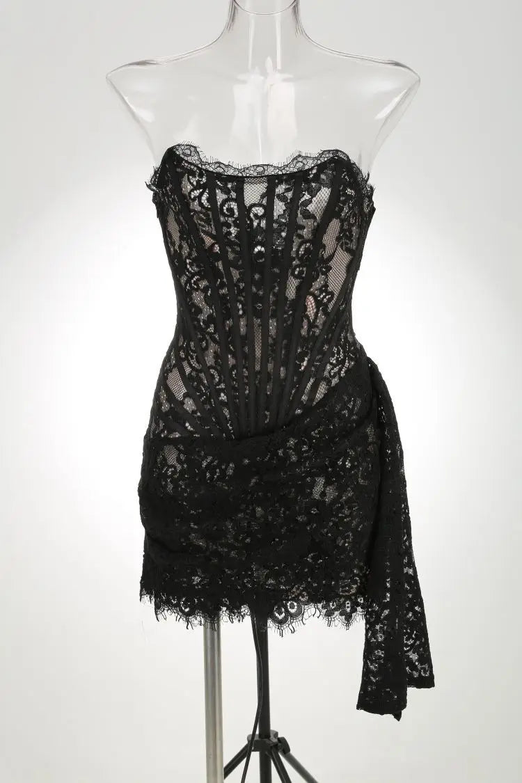 WOLZI Mirelle Lace Corset Mini Dress - product image 11