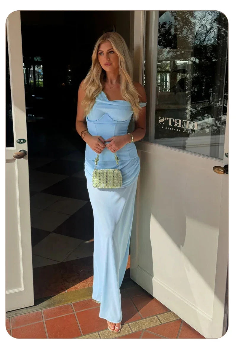 WOLZI Solenne Draped Evening Dress - product image 2