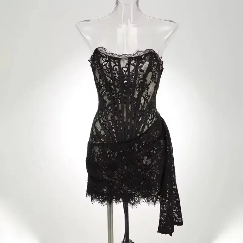 WOLZI Seraphine Sheer Lace Mini Dress - product image 12
