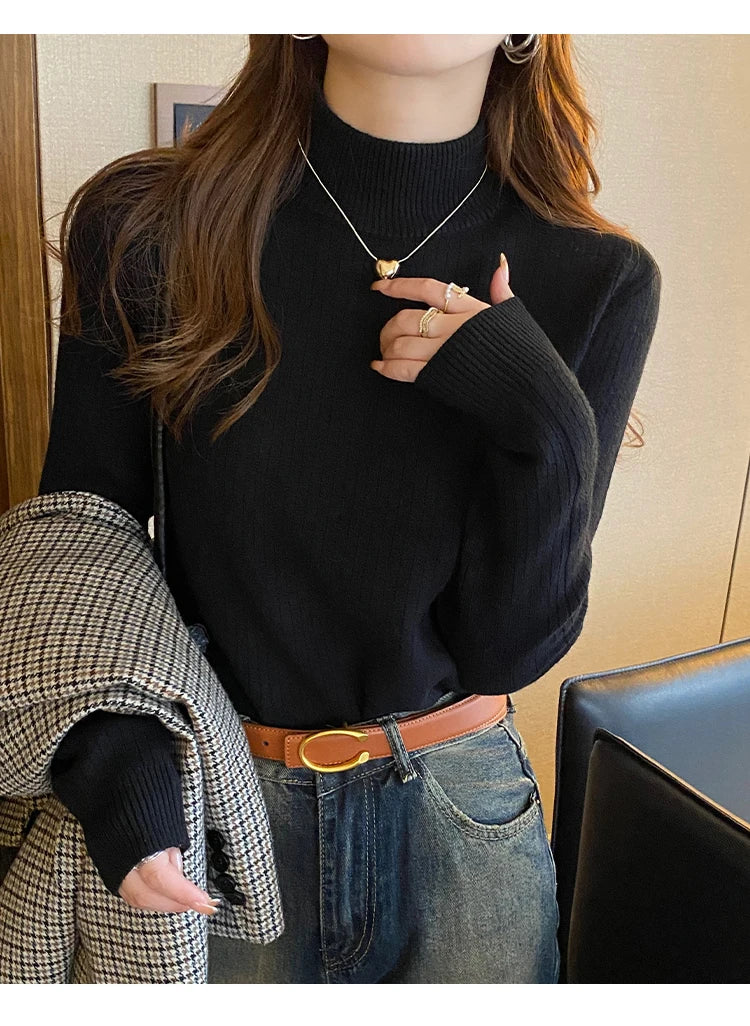 Elise Fleece Lined Turtleneck Sweater