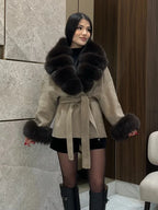 WOLZI Marielle Faux Fur Belted Coat - product image 6