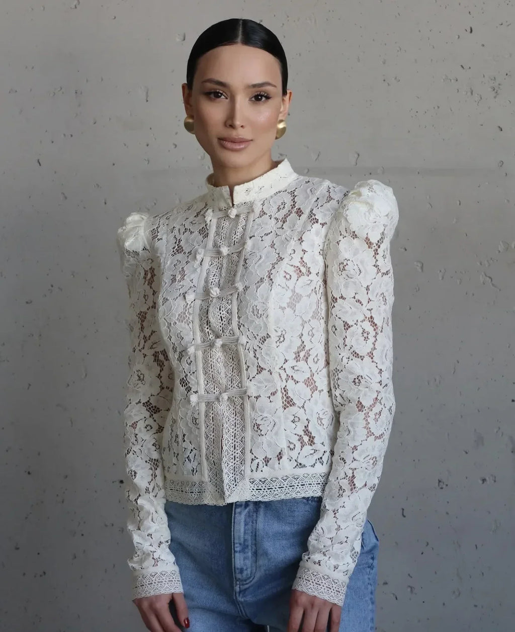 WOLZI Fontaine Lace Blouse White - product image 7