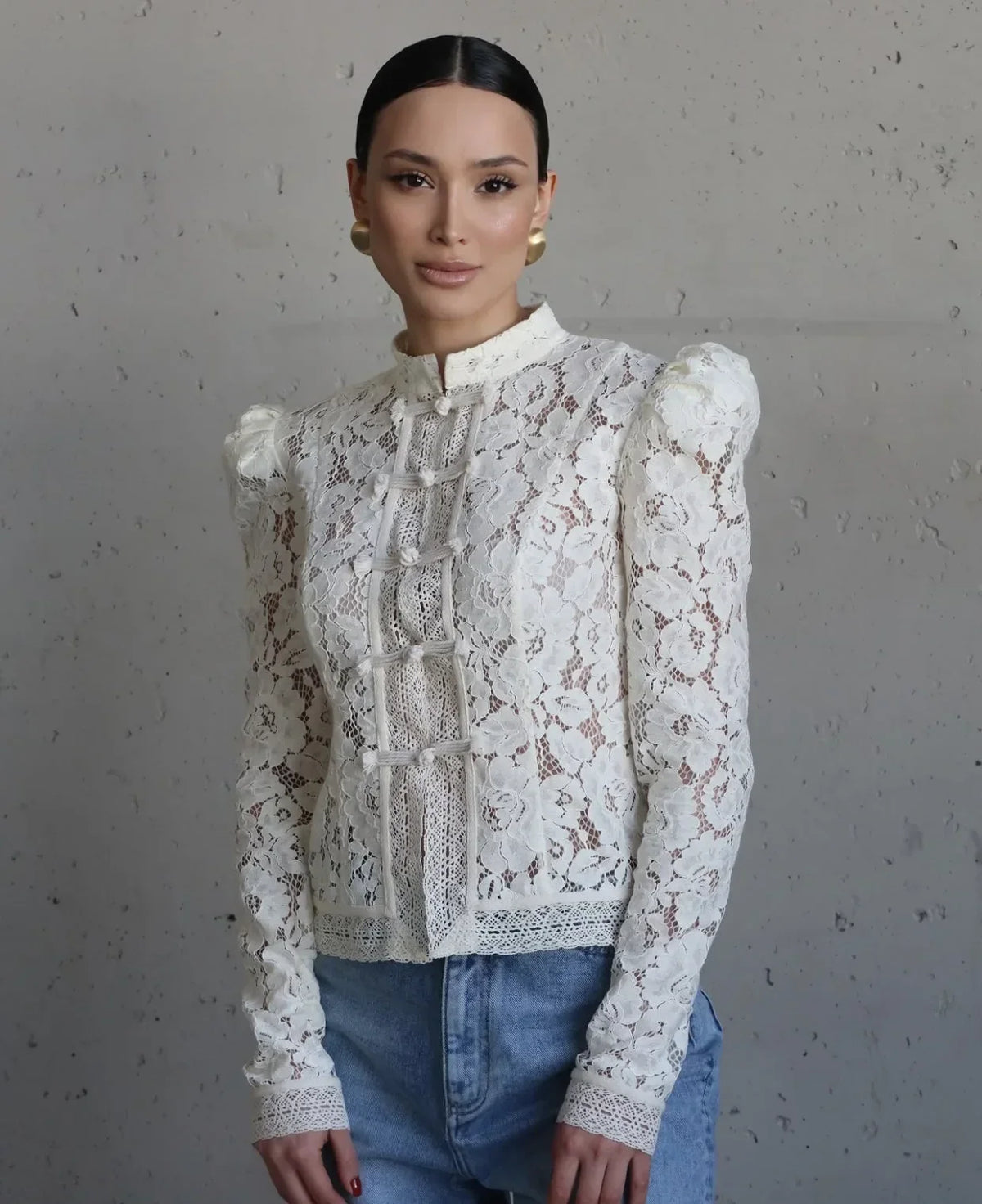 WOLZI Fontaine Lace Blouse White - product image 7